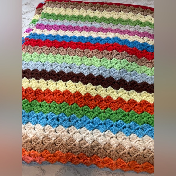 Other - vintage crocheted afghan blanket
